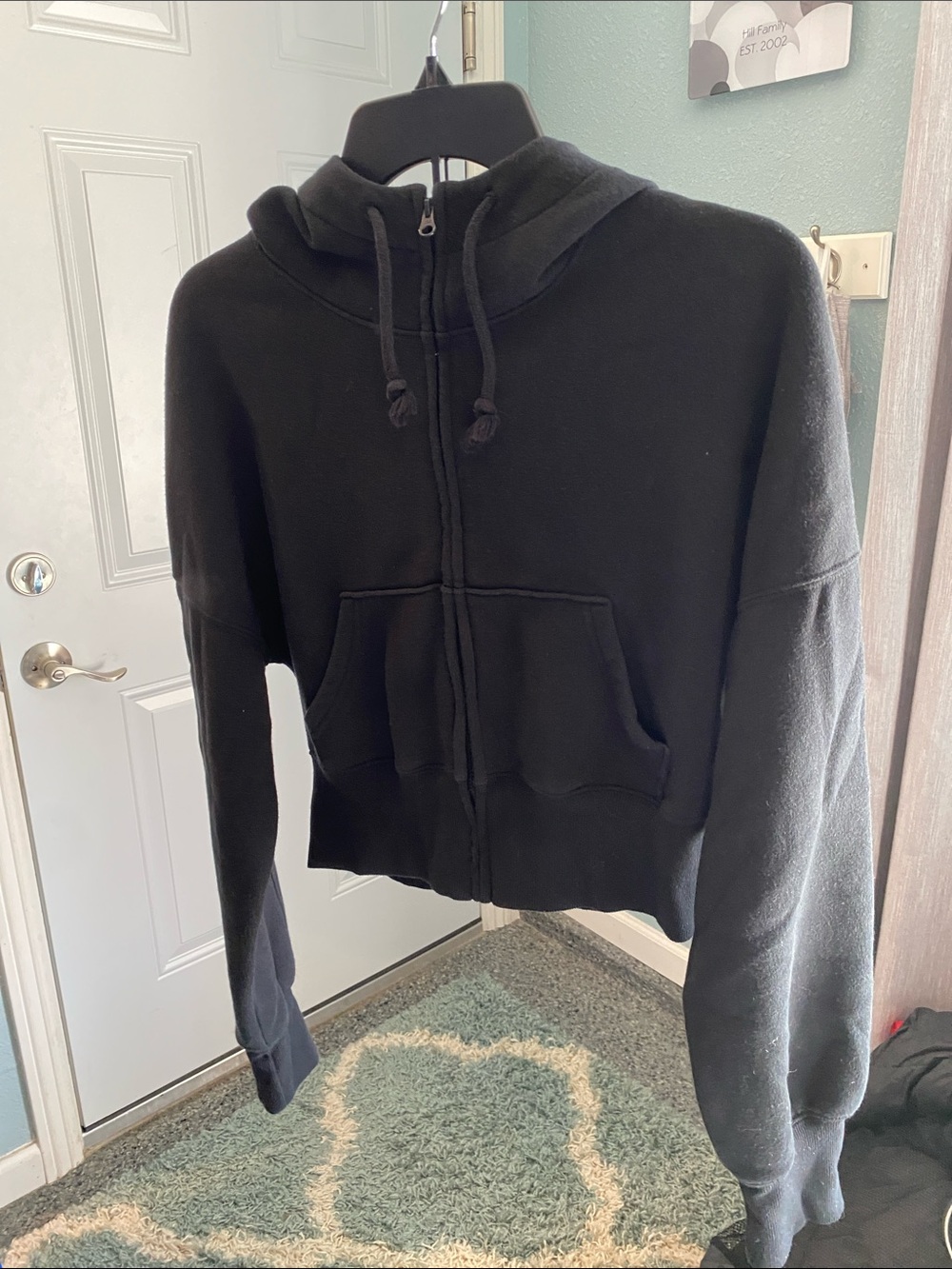 wild fable Black Zip-Up Utility Hoodie Jacket